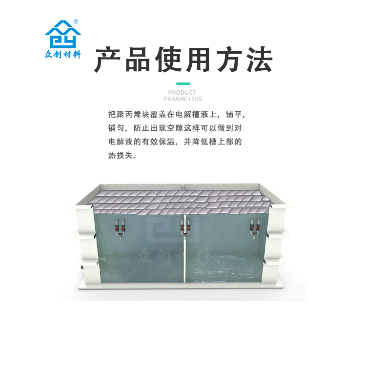電解槽液(ye)保溫材料聚(jù)丙烯塊10